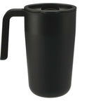 Sigrid Stainless Mug with Recycled Liner, 16 oz - Black - Back