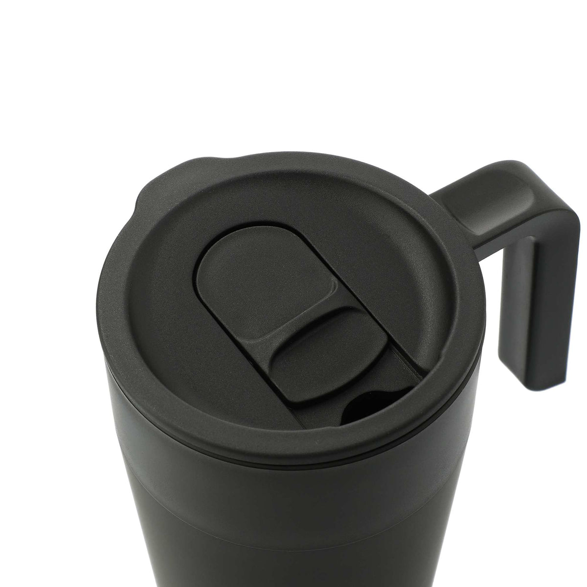 Sigrid Stainless Mug with Recycled Liner, 16 oz - Black - Right Angle