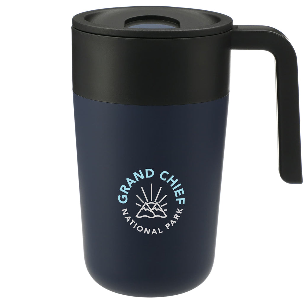 Sigrid Stainless Mug with Recycled Liner, 16 oz - Navy - Front