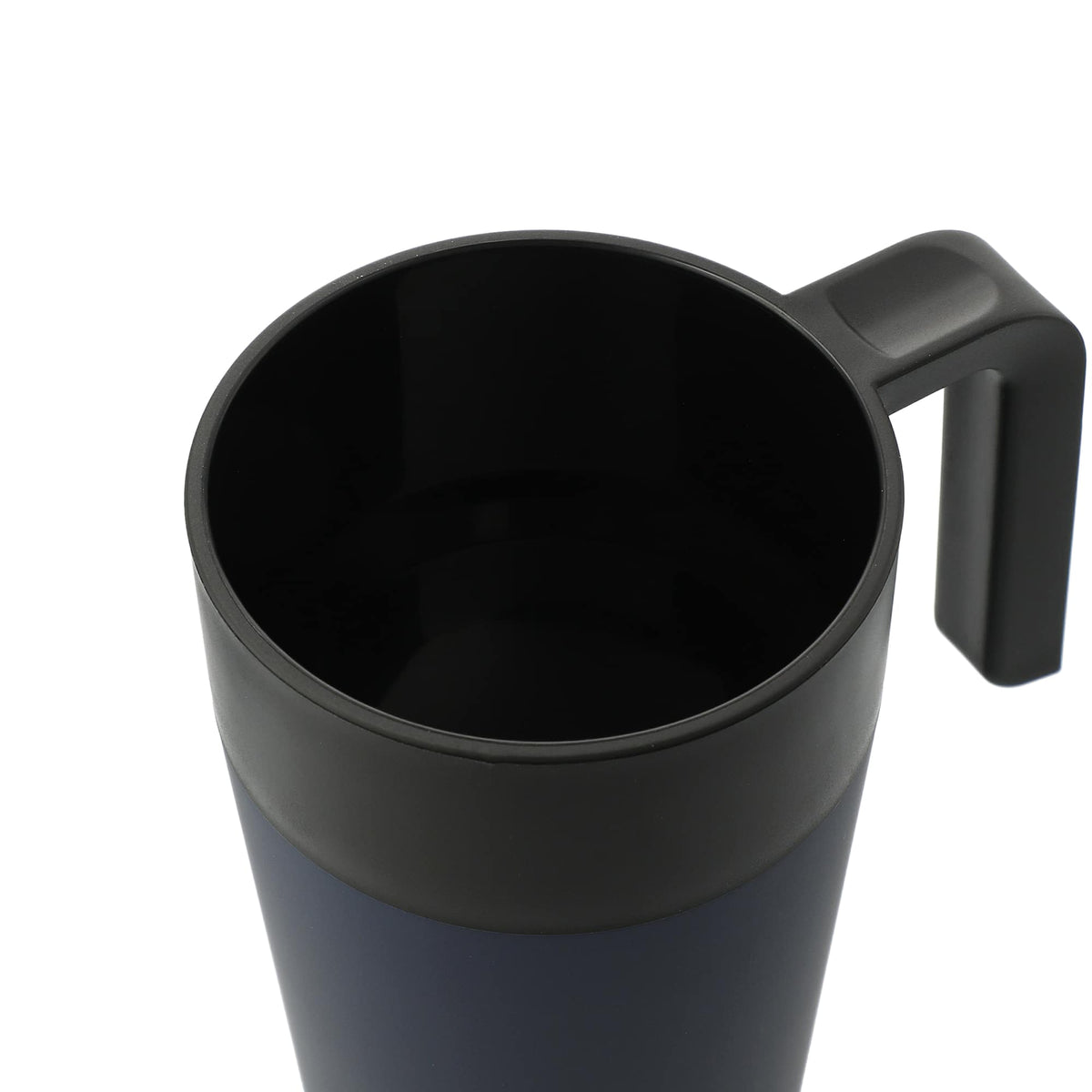 Sigrid Stainless Mug with Recycled Liner, 16 oz - Navy - Right Angle 2