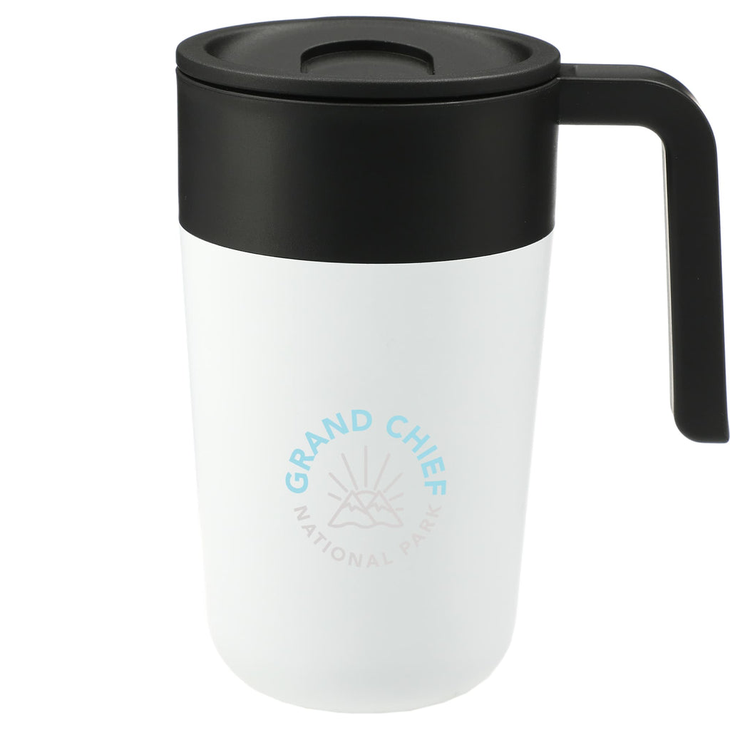 Sigrid Stainless Mug with Recycled Liner, 16 oz - White - Front
