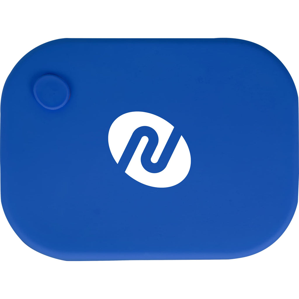 Silicone Bento Box with Four Compartments and Air Valve - Blueberry - Front
