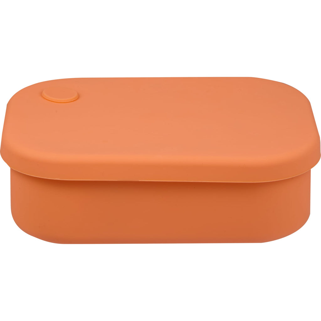 Silicone Bento Box with Four Compartments and Air Valve - Melon - Back