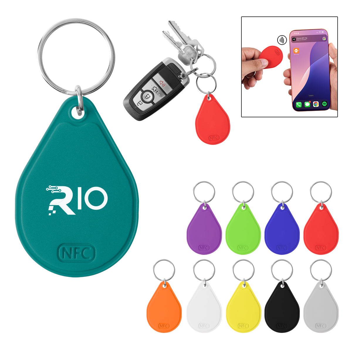 Silicone Key Tag with NFC