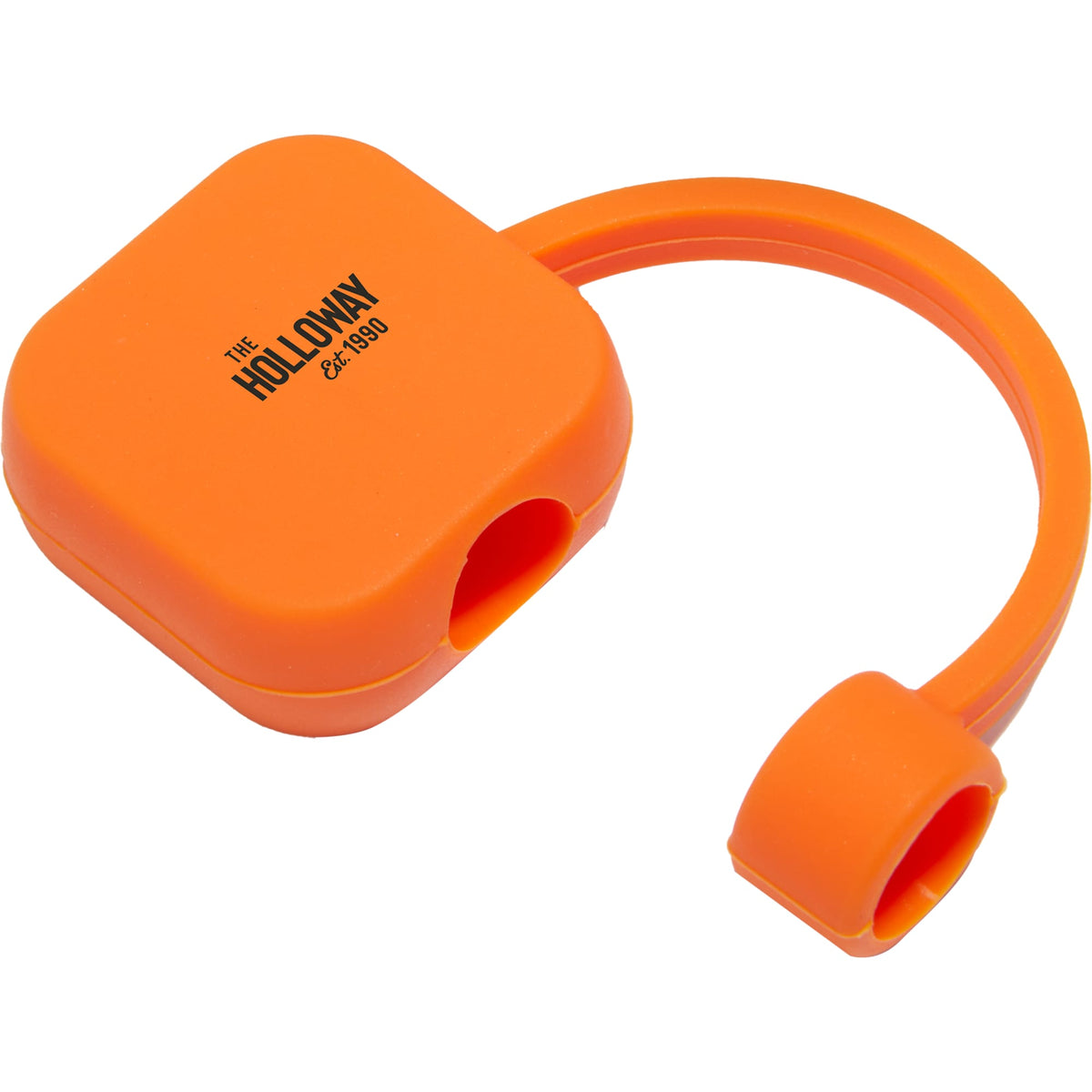 Silicone Straw Topper in Bright Colors - Orange - Front