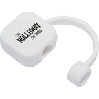 Silicone Straw Topper in Bright Colors - White - Front