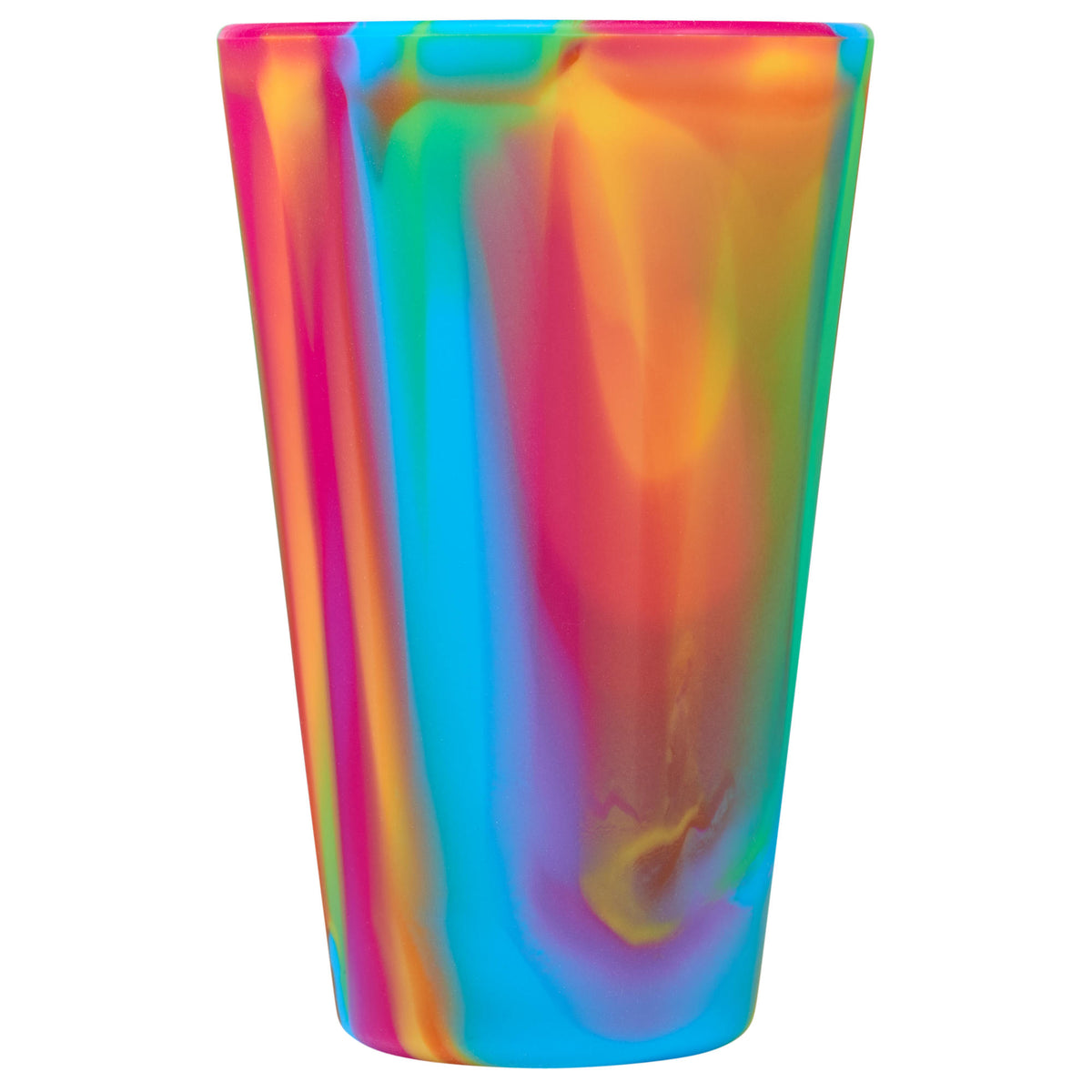 Silipint Unbreakable Silicone Pint Glass, 16 oz - TIE-DYE - Left Angle
