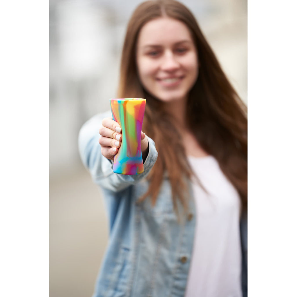 Silipint Unbreakable Silicone Pint Glass, 16 oz - TIE-DYE - On Model 2