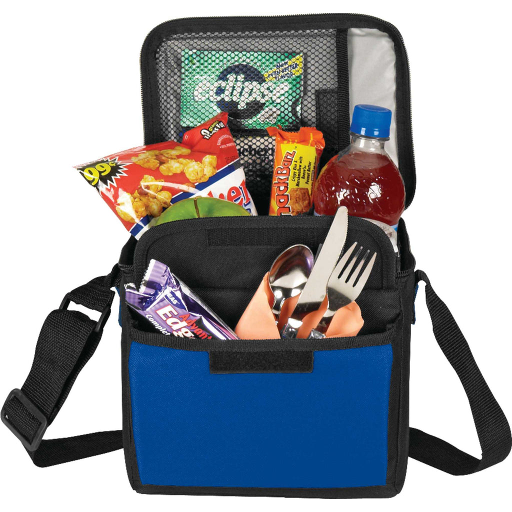 Six Can Lunch Cooler with Gusseted Pocket Full Color - Royal Blue - Photo 2