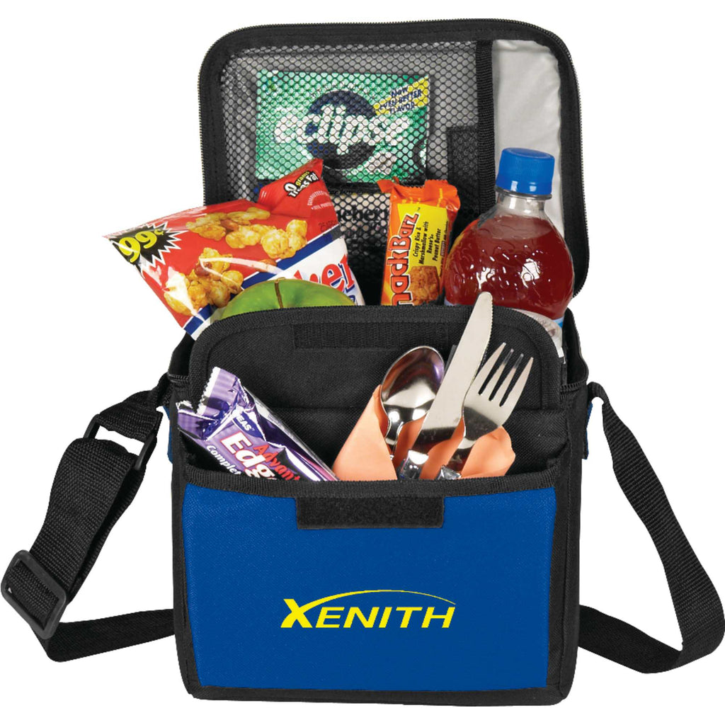 Six Can Lunch Cooler with Gusseted Pocket Full Color - Royal Blue - Photo