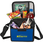 Six Can Lunch Cooler with Gusseted Pocket Full Color - Royal Blue - Photo