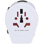 Skross PRO World Travel Adapter with USB Charger - White - Front 2