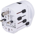 Skross PRO World Travel Adapter with USB Charger - White - Right Angle 2