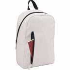 Skye Recycled Laptop Backpack with Vertical Zip, 15 Inch Embroidery - Cream - Right Angle 4