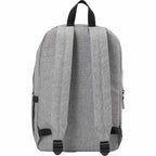 Skye Recycled Laptop Backpack with Vertical Zip, 15 Inch Embroidery - Gray - Back