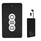 Slim Three-Way Power Bank, 4,000 mAh - Black - Pad Print