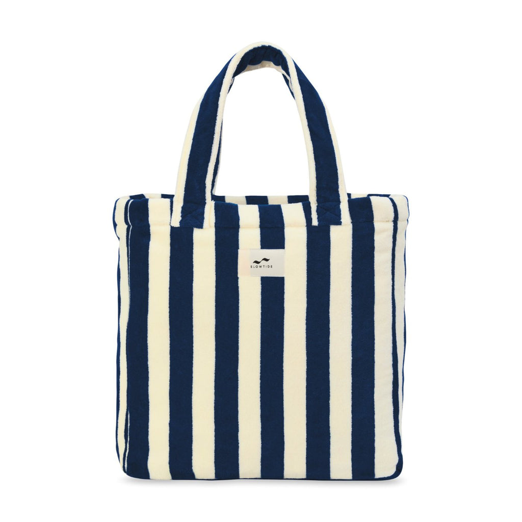 Slowtide Cabana Terry Beach Tote Embroidery - Blue - View 2