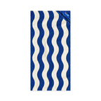 Slowtide Wavy Stripe Beach Towel with Zip Pocket, 60 x 30 Inches Transfer - Blue - View 1