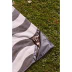 Slowtide Wavy Stripe Beach Towel with Zip Pocket, 60 x 30 Inches Transfer - Grey - View 5