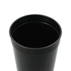 Smooth-Sided Plastic Stadium Cup, 12 oz - Black - Right Angle