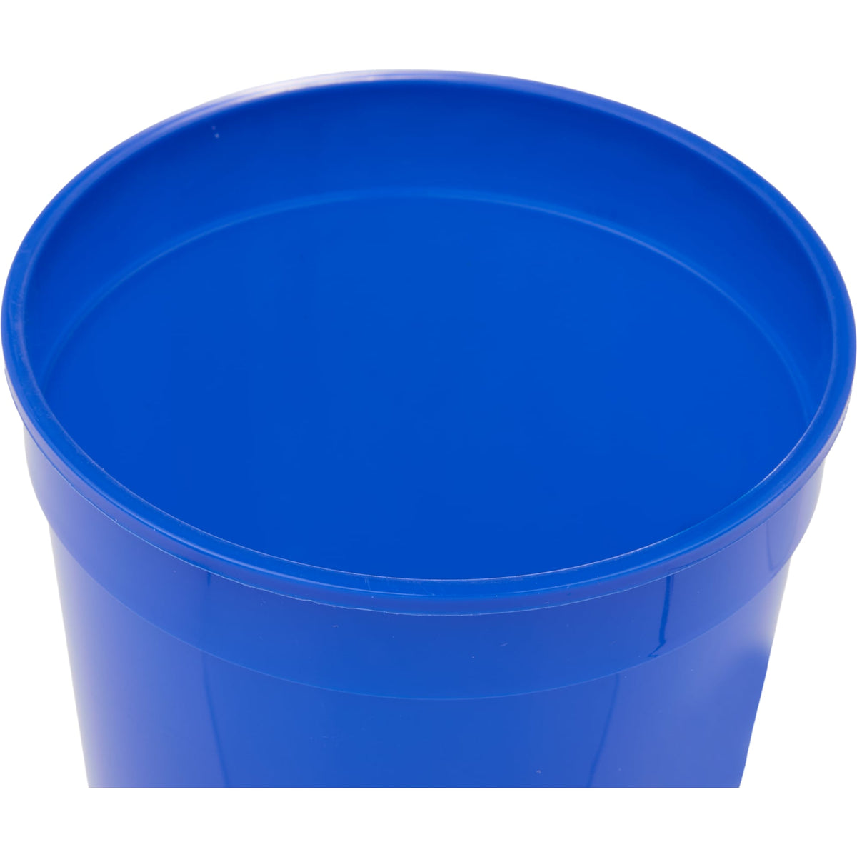 Smooth-Sided Plastic Stadium Cup, 12 oz - Blue - Right Angle