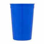 Smooth-Sided Plastic Stadium Cup, 12 oz - Blue - Straight