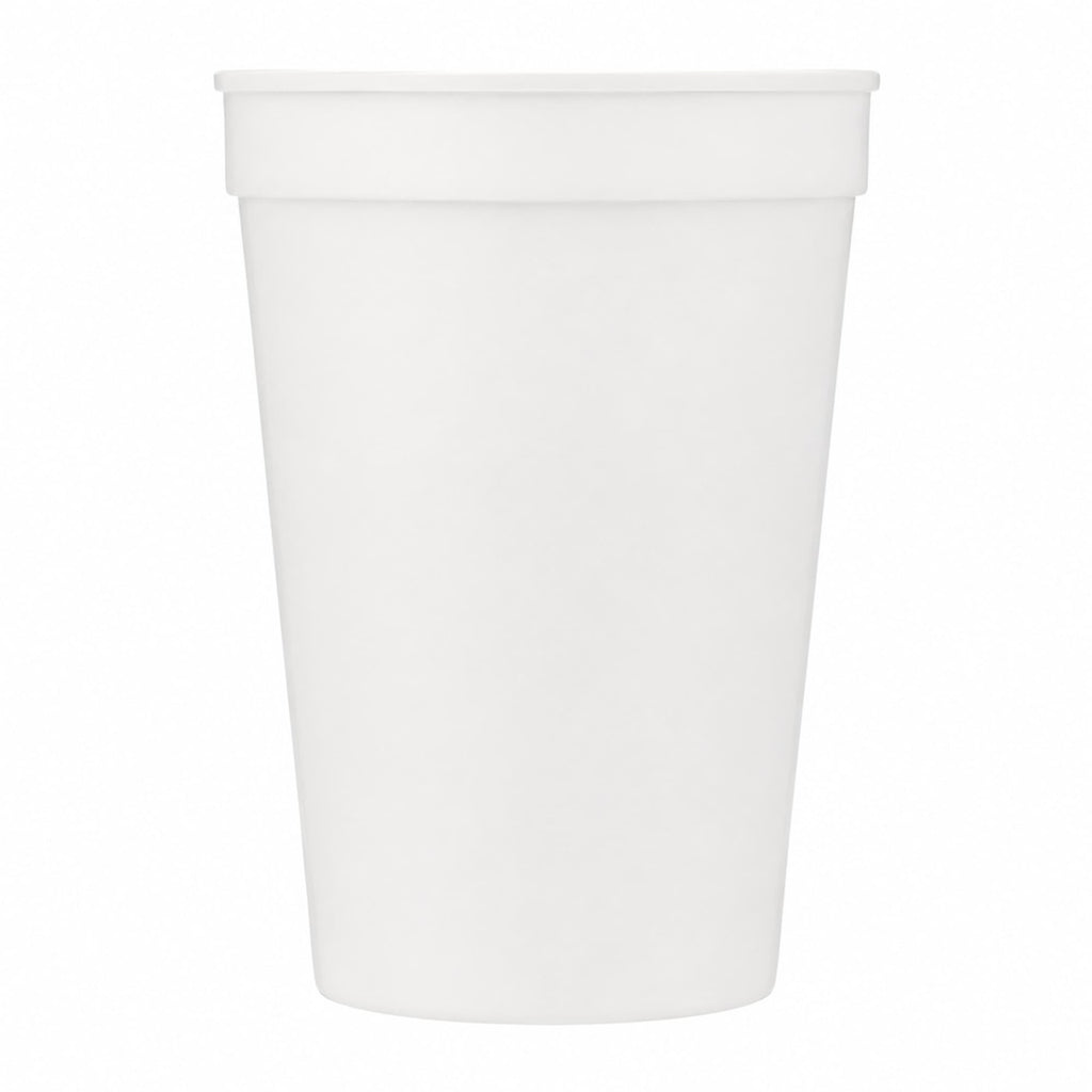 Smooth-Sided Plastic Stadium Cup, 12 oz - Frost - Straight