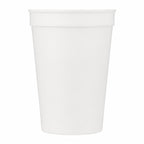 Smooth-Sided Plastic Stadium Cup, 12 oz - Frost - Straight