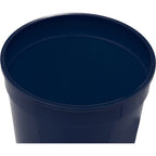 Smooth-Sided Plastic Stadium Cup, 12 oz - Navy - Right Angle