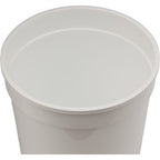 Smooth-Sided Plastic Stadium Cup, 12 oz - White - Right Angle