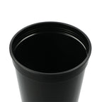 Smooth-Sided Plastic Stadium Cup, 24 oz - Black - Right Angle