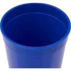 Smooth-Sided Plastic Stadium Cup, 32 oz - Blue - Right Angle