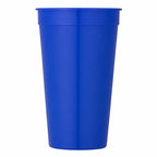 Smooth-Sided Plastic Stadium Cup, 32 oz - Blue - Straight