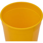 Smooth-Sided Plastic Stadium Cup, 32 oz - Yellow - Right Angle