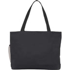 Snap Closure Meeting Tote in Recycled Polyester Embroidery - Graphite - Back