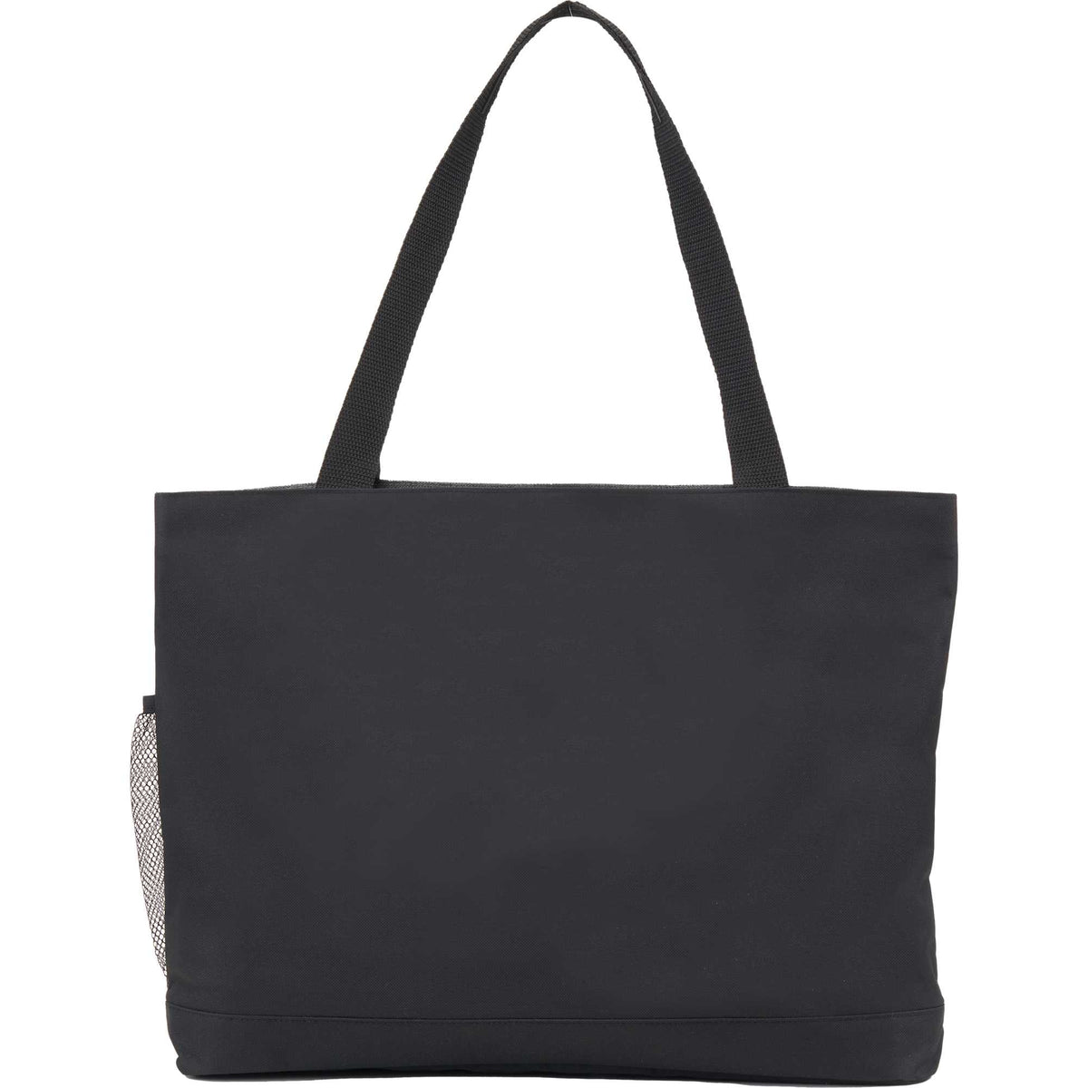 Snap Closure Meeting Tote in Recycled Polyester Embroidery - Graphite - Back