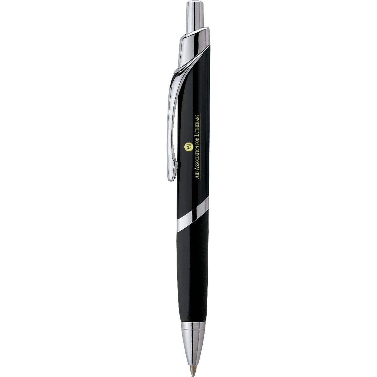SoBe Triangular Ballpoint Pen with Chrome Trim - Black - Photo