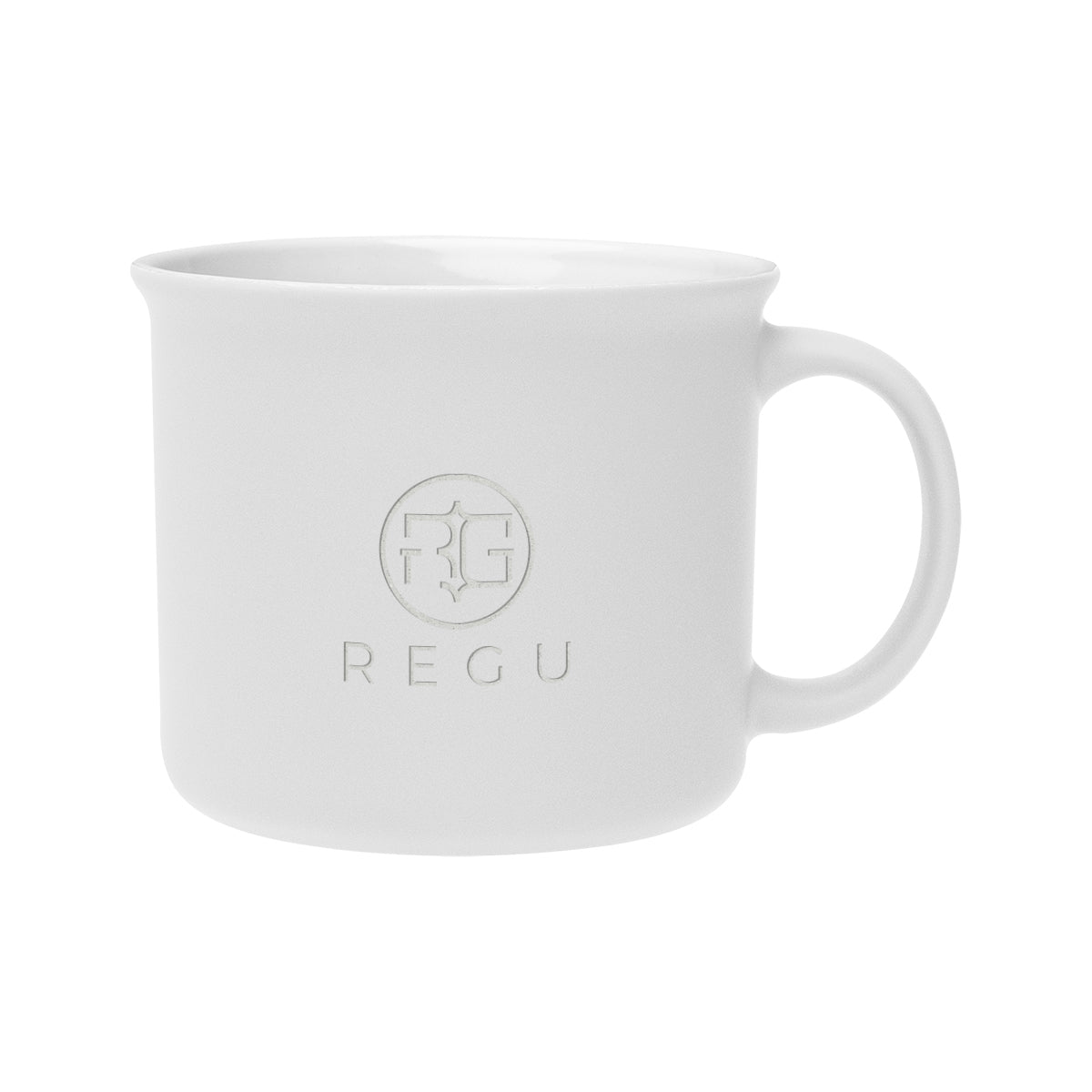 Soft Touch Campfire Mug, 15 oz Laser Engraving - White - Laser