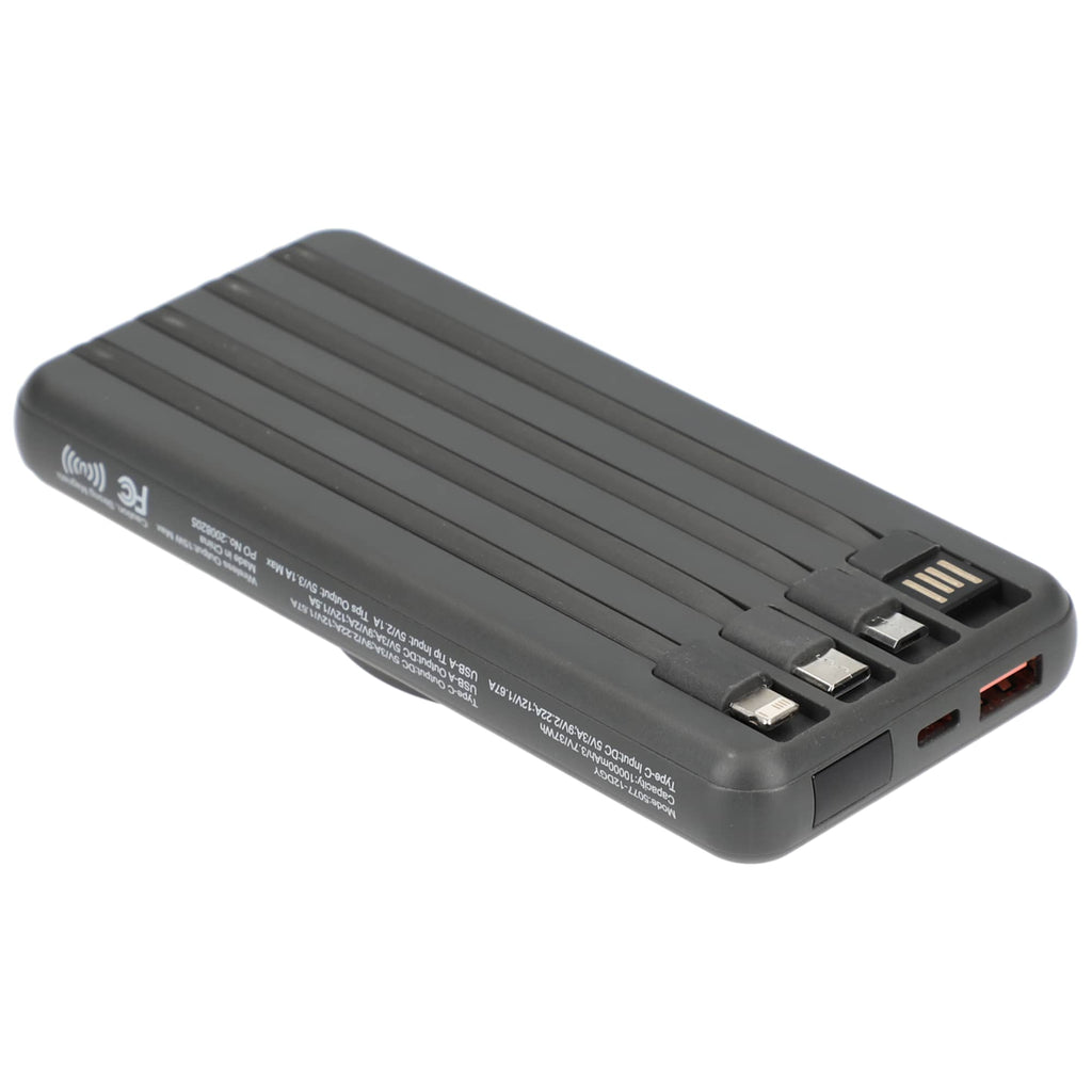 Solekick Magnetic Wireless Power Bank, 10,000 mAh 15W Full Color - Dark Gray - Back 2