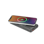 Solekick Magnetic Wireless Power Bank, 10,000 mAh 15W Full Color - Dark Gray - Right Angle