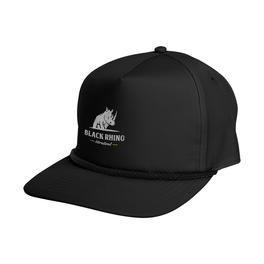 Solid Rope Cap, Stroke Play - Black - Embroidery