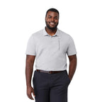 Somoto Eco Recycled Jersey Polo for Men Transfer - Heather Grey - Front On Model