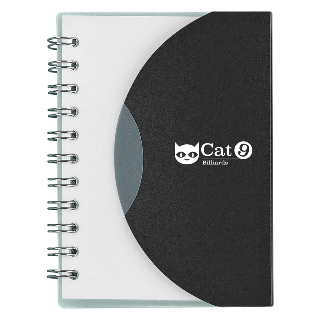 Spiral Notebook, Mini - Black - Silk Screen