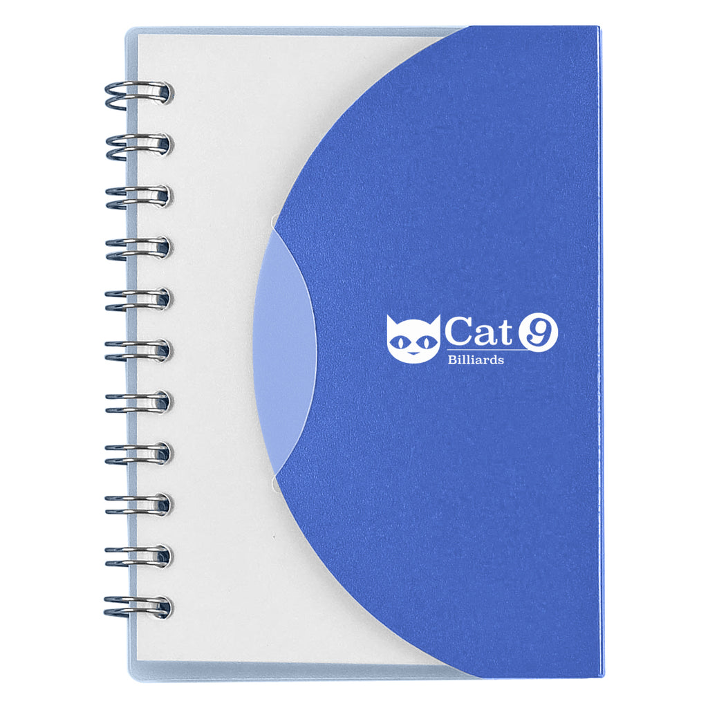 Spiral Notebook, Mini - Blue - Silk Screen