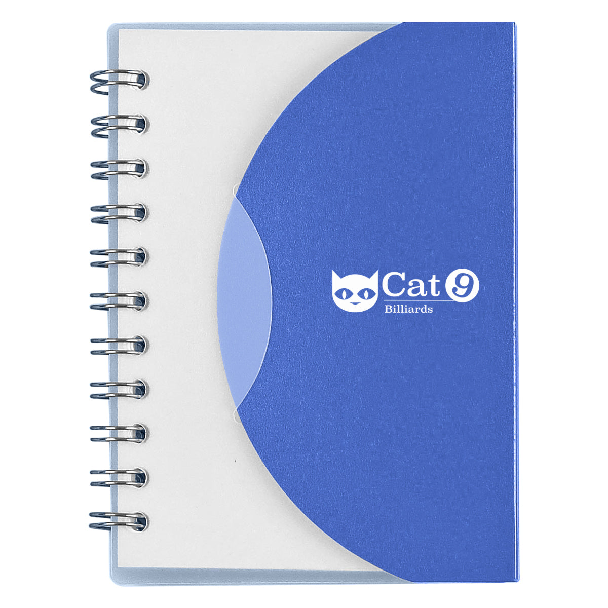 Spiral Notebook, Mini - Blue - Silk Screen