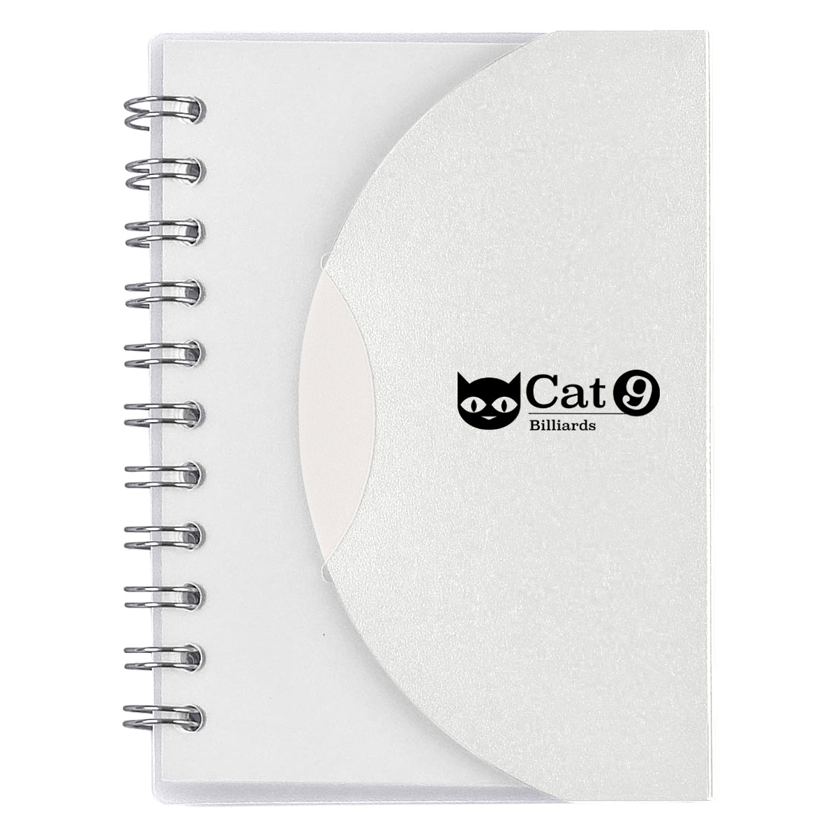Spiral Notebook, Mini - White - Silk Screen