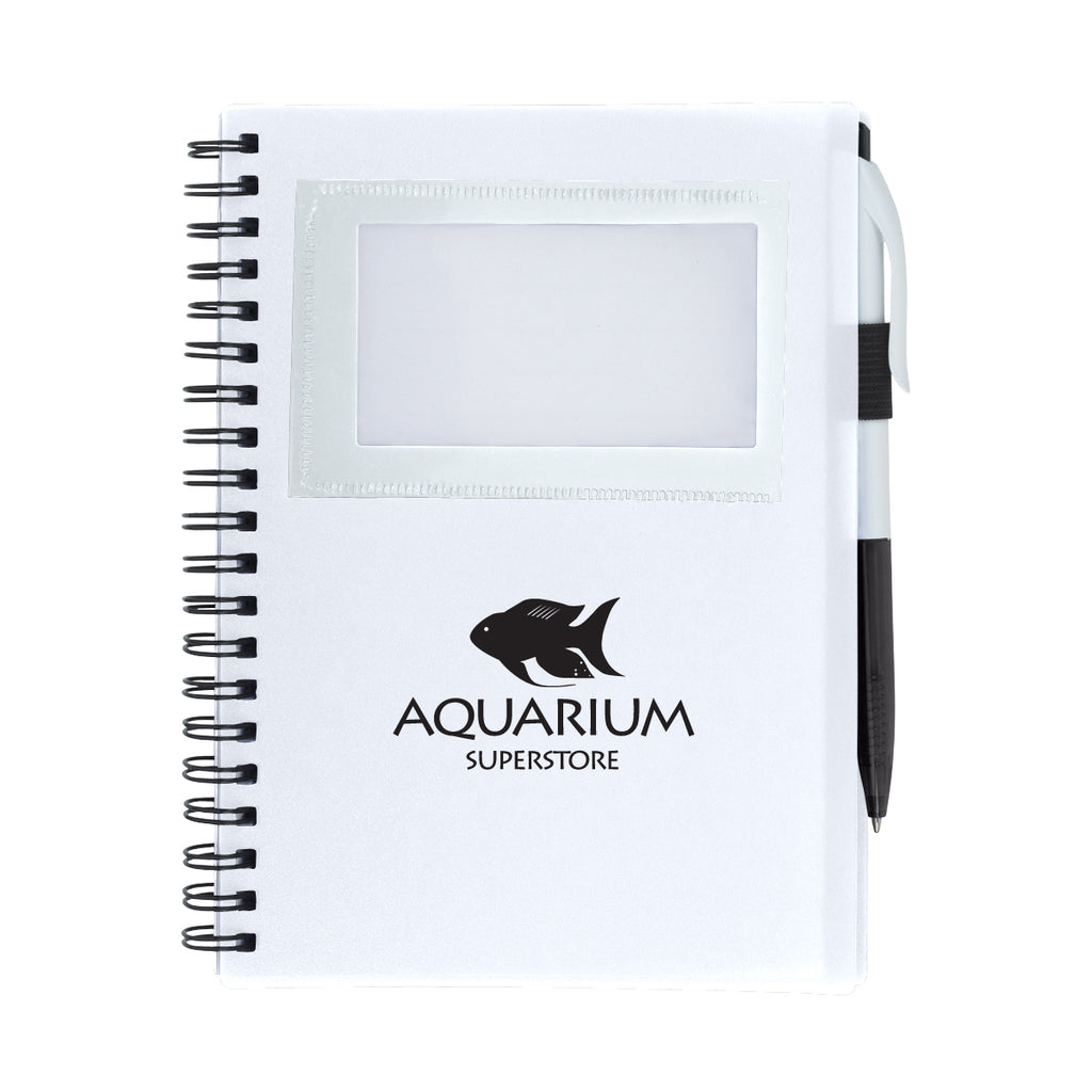 Spiral Notebook with an ID Window - Silk Screen