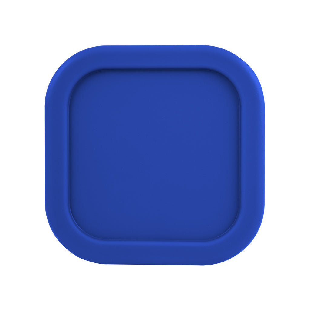 Square Food Container in Silicone - Blue - Top