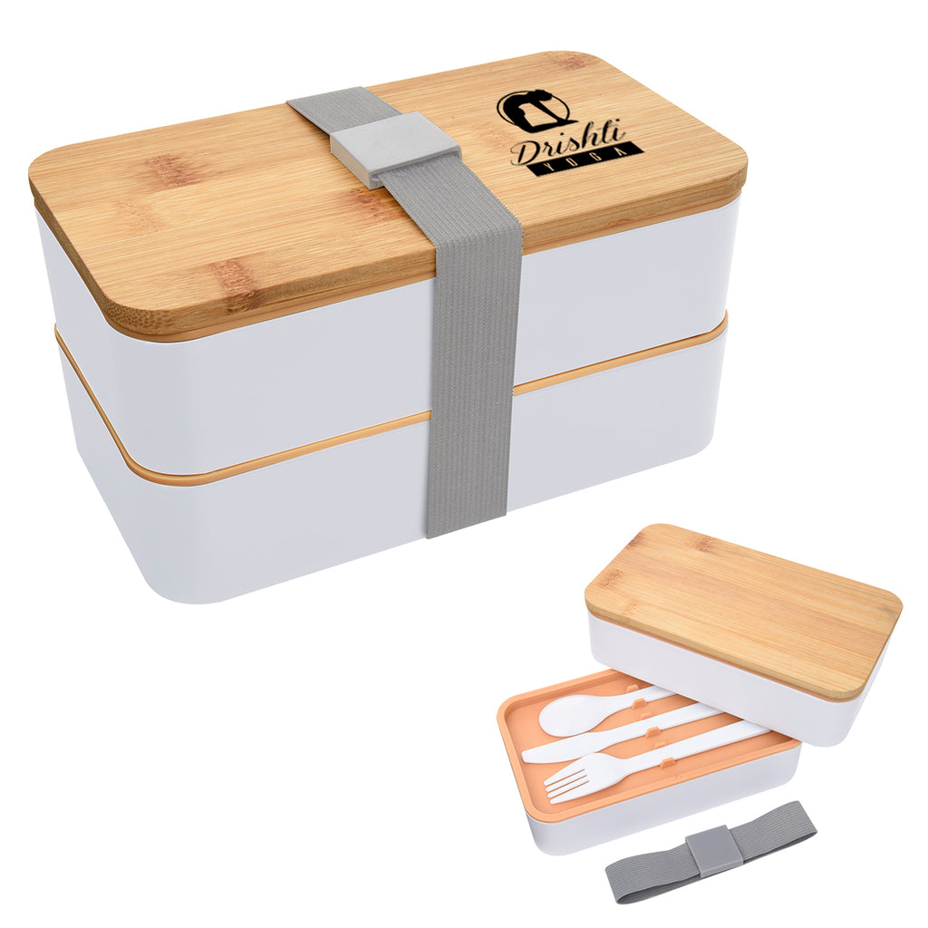 Stackable Bento Lunch Set, Recycled - Gray - Silk Screen