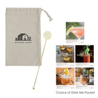 Stainless Steel Cocktail Stirrers with Infusion Packet Kit - Stainless Steel Cocktail Stirrers With Cocktail Infusion Drink Packet Kit
